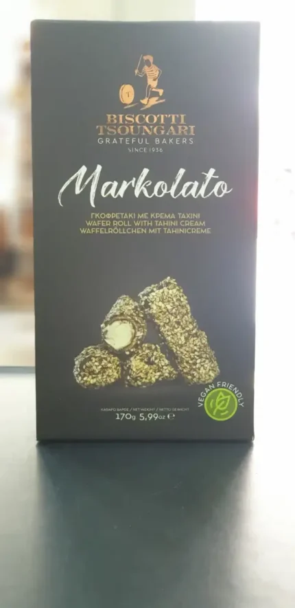 Markolato Waffelröllchen mit Tahinicreme