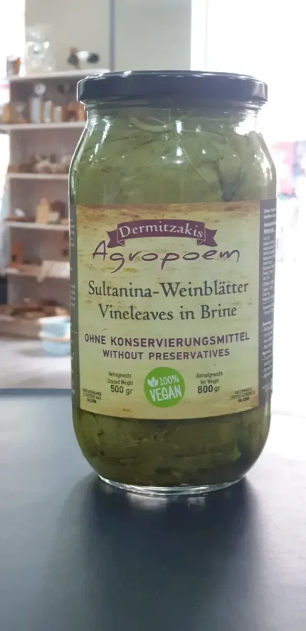 Weinblätter eingelegt in Salzlake