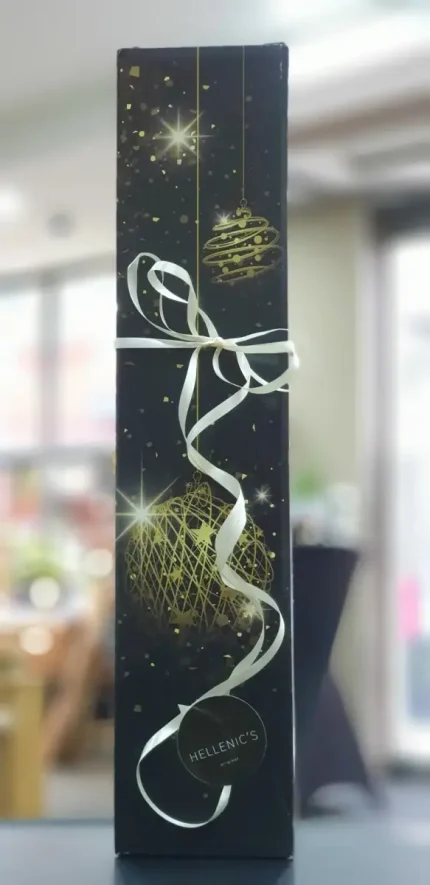 Wein - Geschenkverpackung für 1 Flasche Xmas schwarz