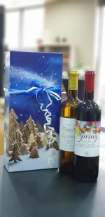 Wein - Geschenkverpackung für 2 Flaschen "Xmas - Wald" – Bild 2