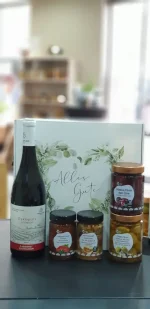 Geschenkset/ Geschenkbox 5tlg. groß mit Wein – Bild 4