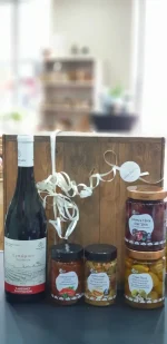 Geschenkset/ Geschenkbox 5tlg. groß mit Wein – Bild 3