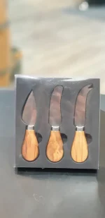 Käsemesser Set aus Olivenholz – Bild 2