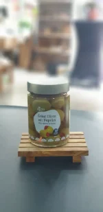 Grüne Oliven mit Paprika RIZES – Bild 2