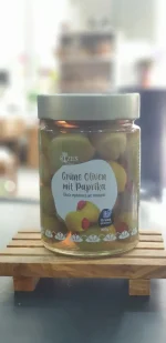 Grüne Oliven mit Paprika RIZES