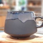 Tasse "Betty" aus Keramik "grau/schwarz" handmade