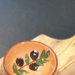 Schälchen aus Keramik Olivenzweig "orange" handmade