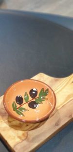 Schälchen aus Keramik Olivenzweig "orange" handmade