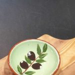 Schälchen aus Keramik Olivenzweig "grün" handmade