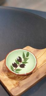 Schälchen aus Keramik Olivenzweig "grün" handmade