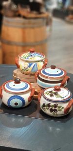 Ofentopf aus Keramik "Olivenzweig" handmade – Bild 2