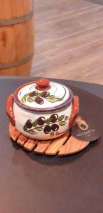Ofentopf aus Keramik "Olivenzweig" handmade