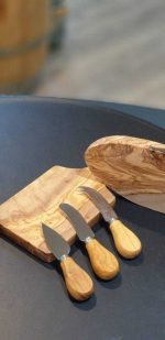 Käsemesser Set aus Olivenholz – Bild 6