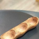 3-delige olijfhouten schaal 35cm