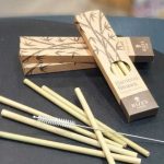 7tlg. Set Bambus Strohhalme