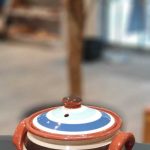 Vierkante olijfhouten onderzetter HANDMATIG