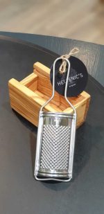 Reibe mit Auffangbehälter aus Olivenholz M Handmade – Bild 3