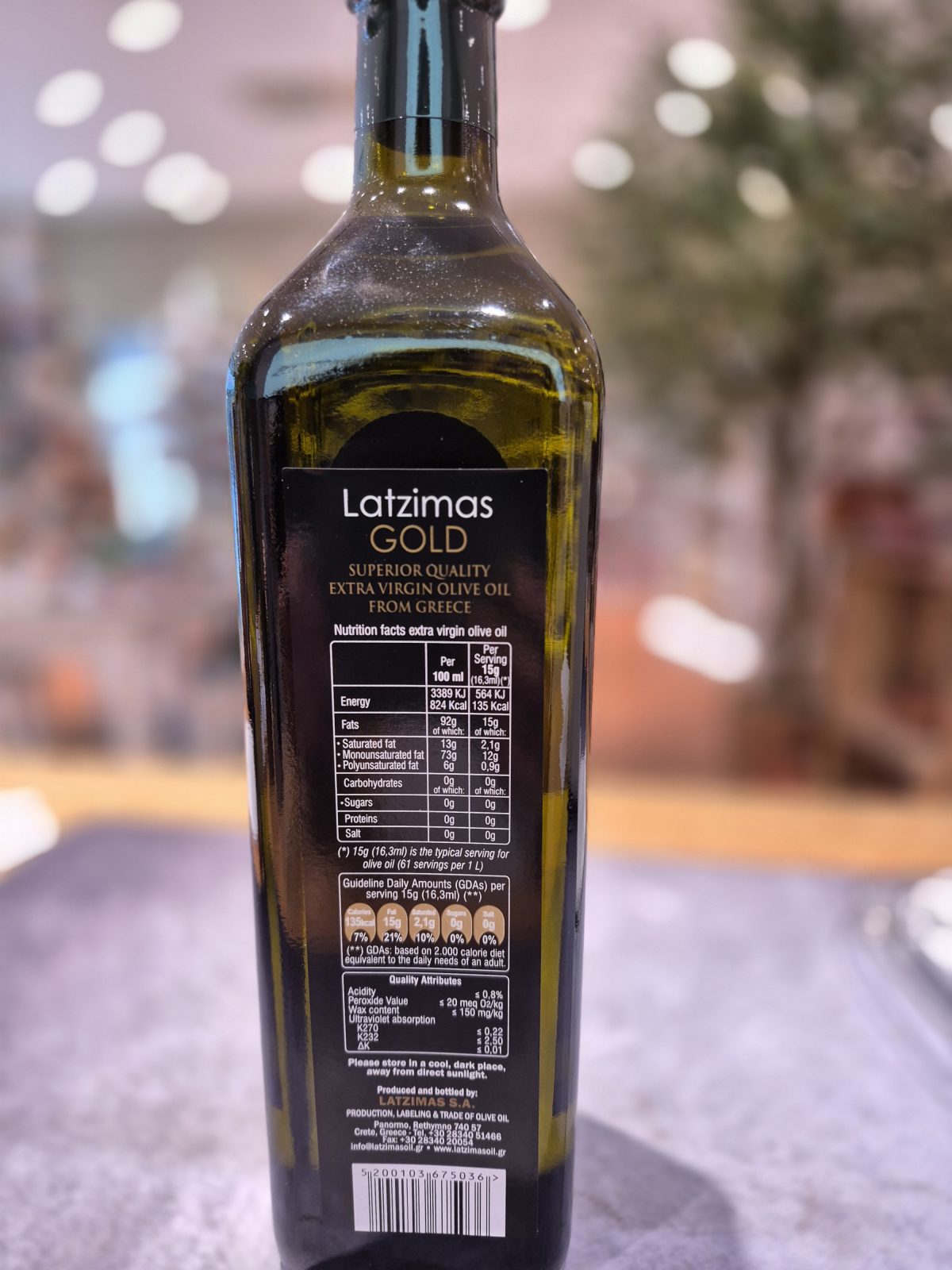 Latzimas Gold extra natives Olivenöl Kreta 1L – Bild 3