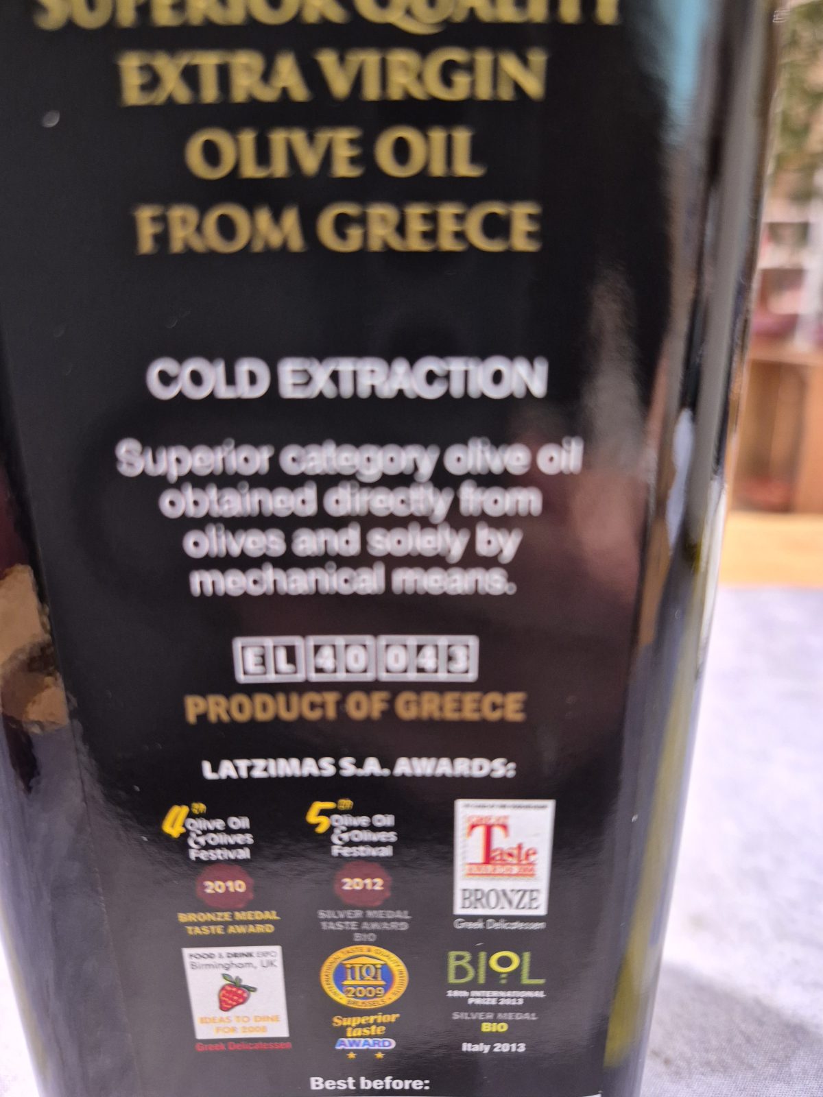 Latzimas Gold extra natives Olivenöl Kreta 1L – Bild 4