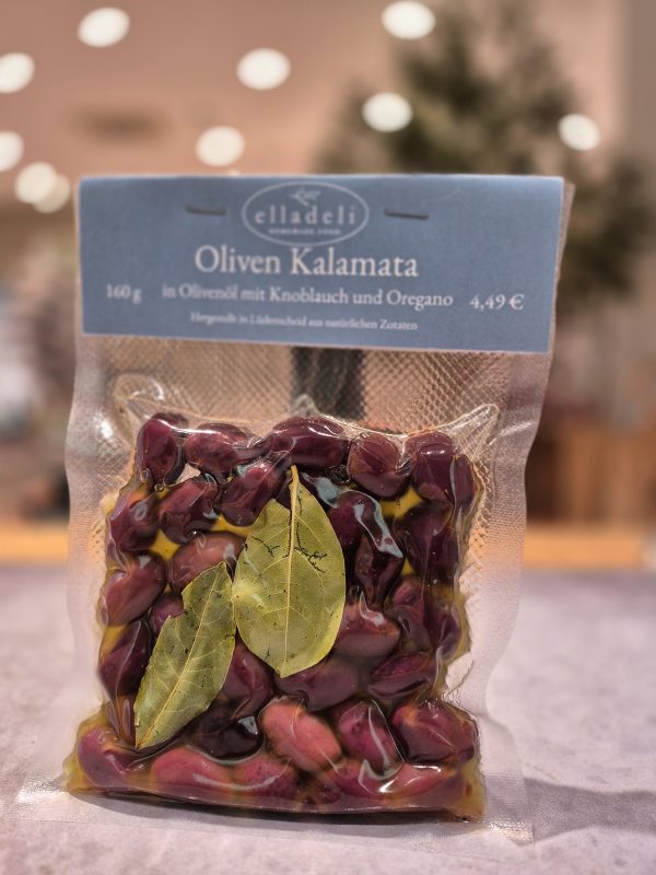 Kalamata Oliven in Knoblauch & Oregano Elladeli
