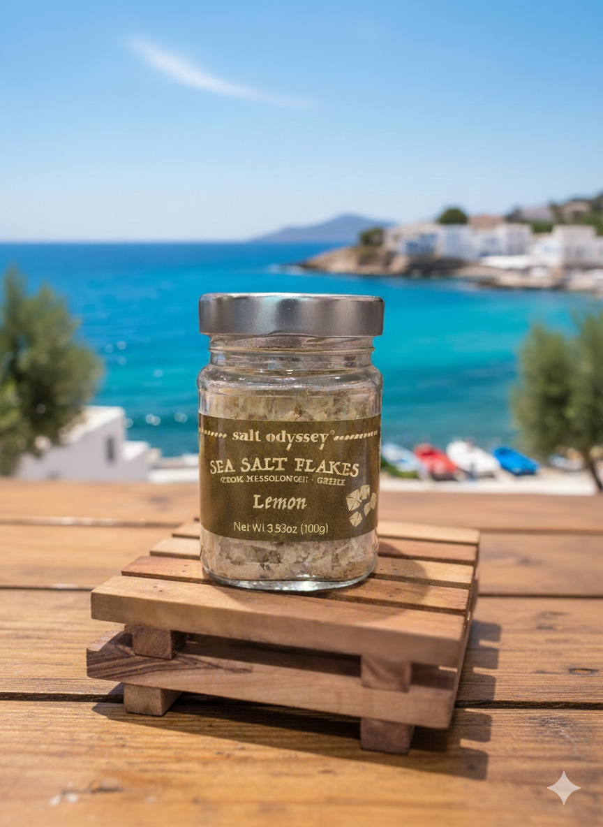 Zitronen - Meersalz Flocken aus Messolonghi