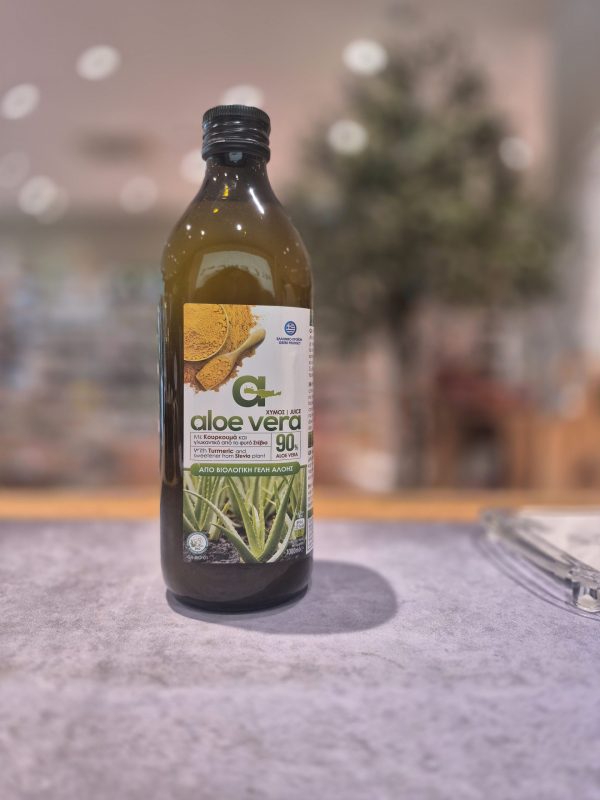 Bio AloeVera Saft (90%) KURKUMA (Kreta)