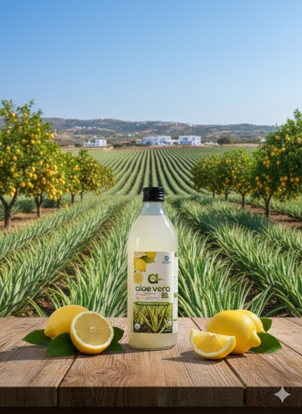 Bio AloeVera Saft (90%) Zitrone (Kreta)